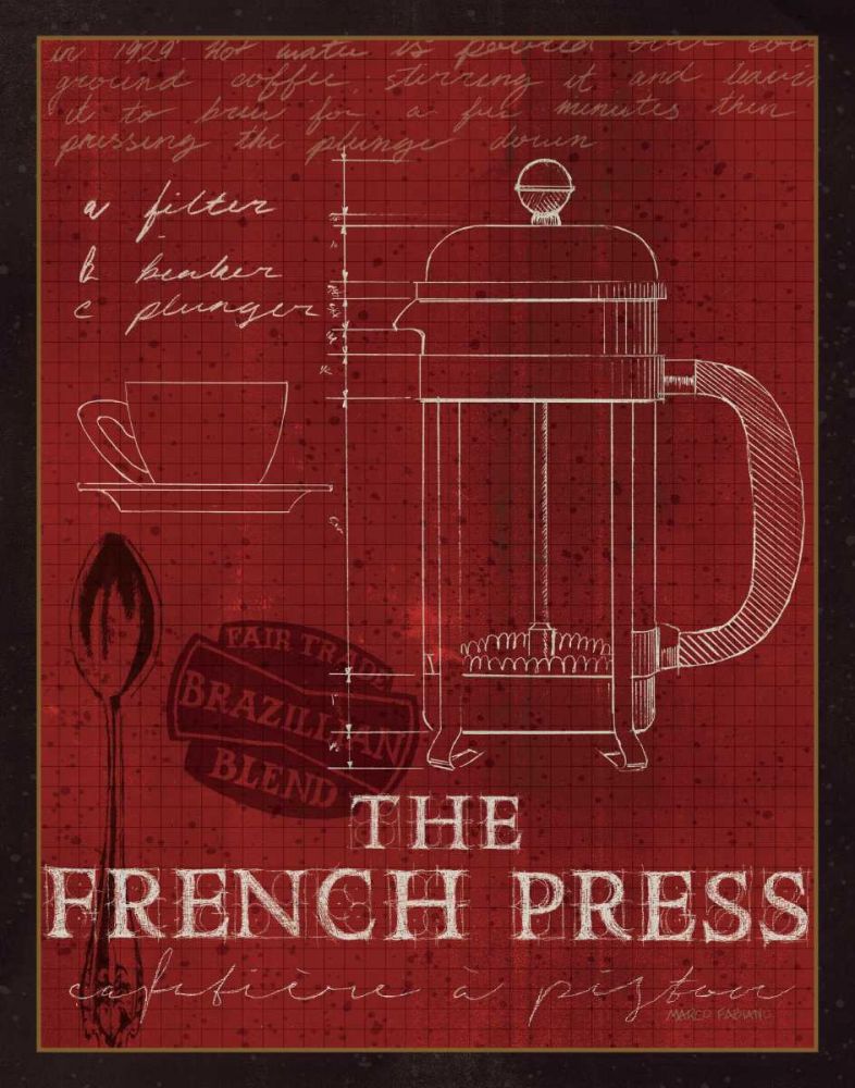 Coffee Blueprint I v2 art print by Marco Fabiano for $57.95 CAD