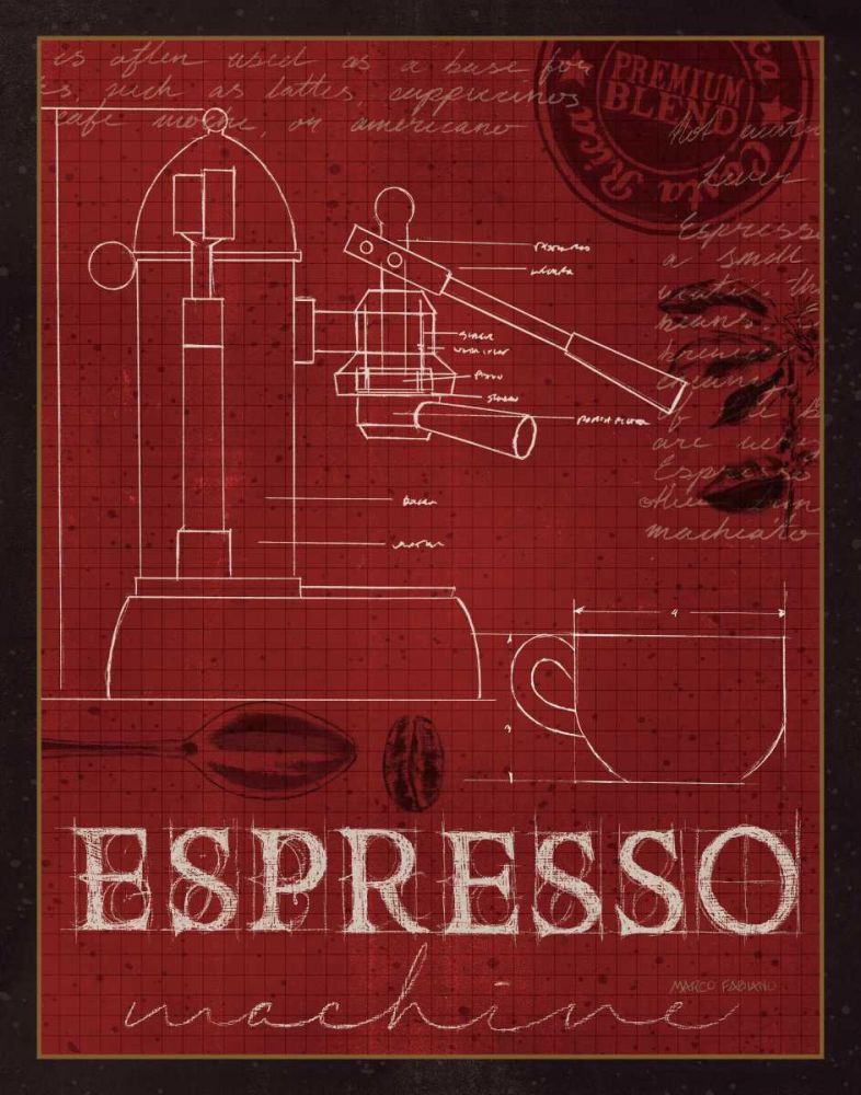 Coffee Blueprint IV v2 art print by Marco Fabiano for $57.95 CAD