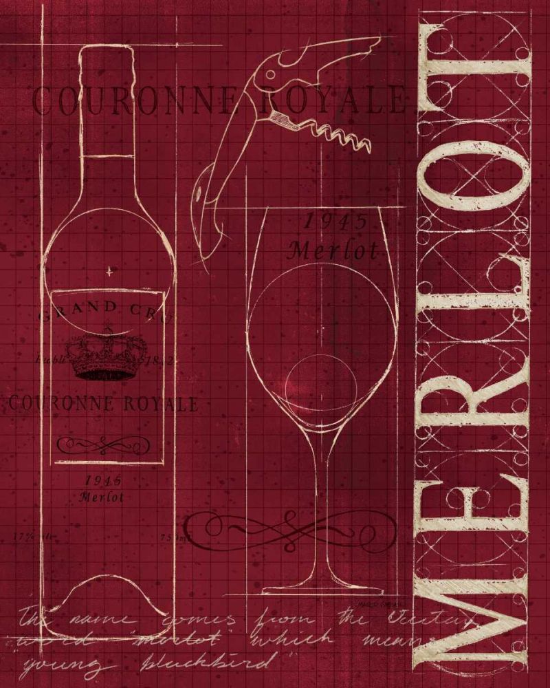 Wine Blueprint II v2 art print by Marco Fabiano for $57.95 CAD