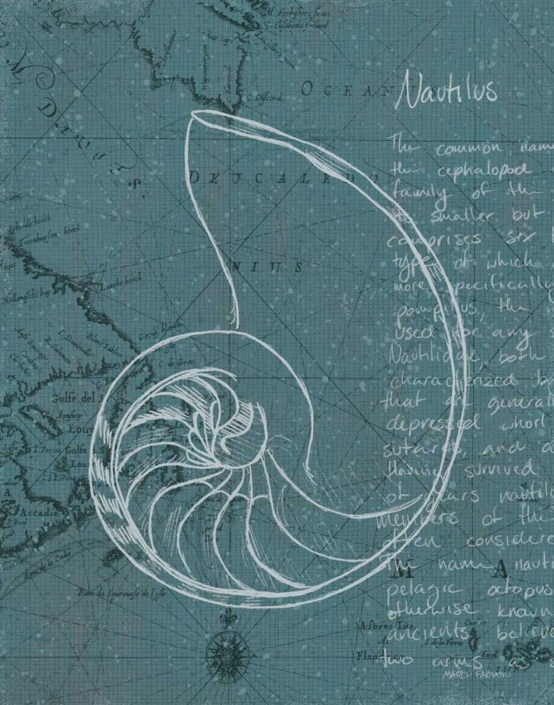 Coastal Blueprint V Dark art print by Marco Fabiano for $57.95 CAD
