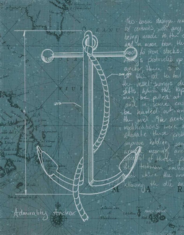 Coastal Blueprint VIII Dark art print by Marco Fabiano for $57.95 CAD