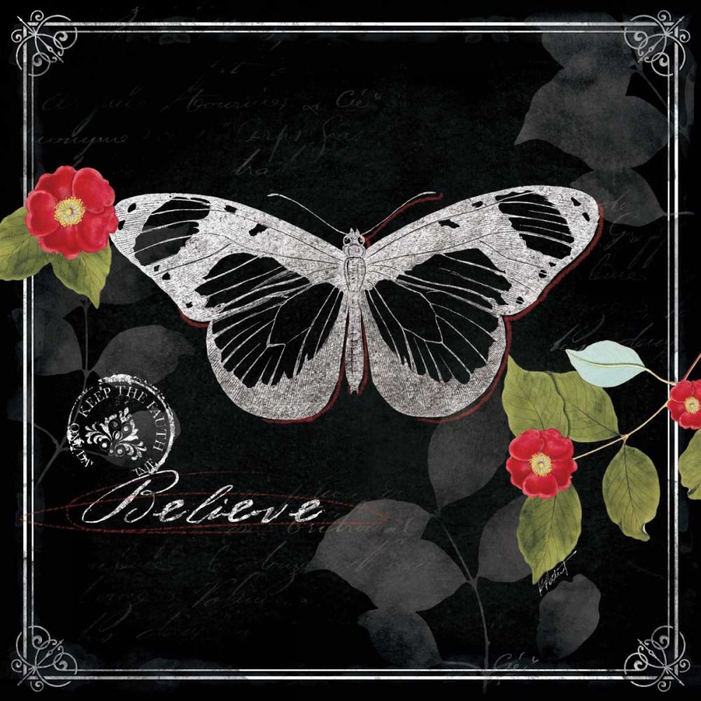 Chalkboard Wings II art print by Katie Pertiet for $57.95 CAD