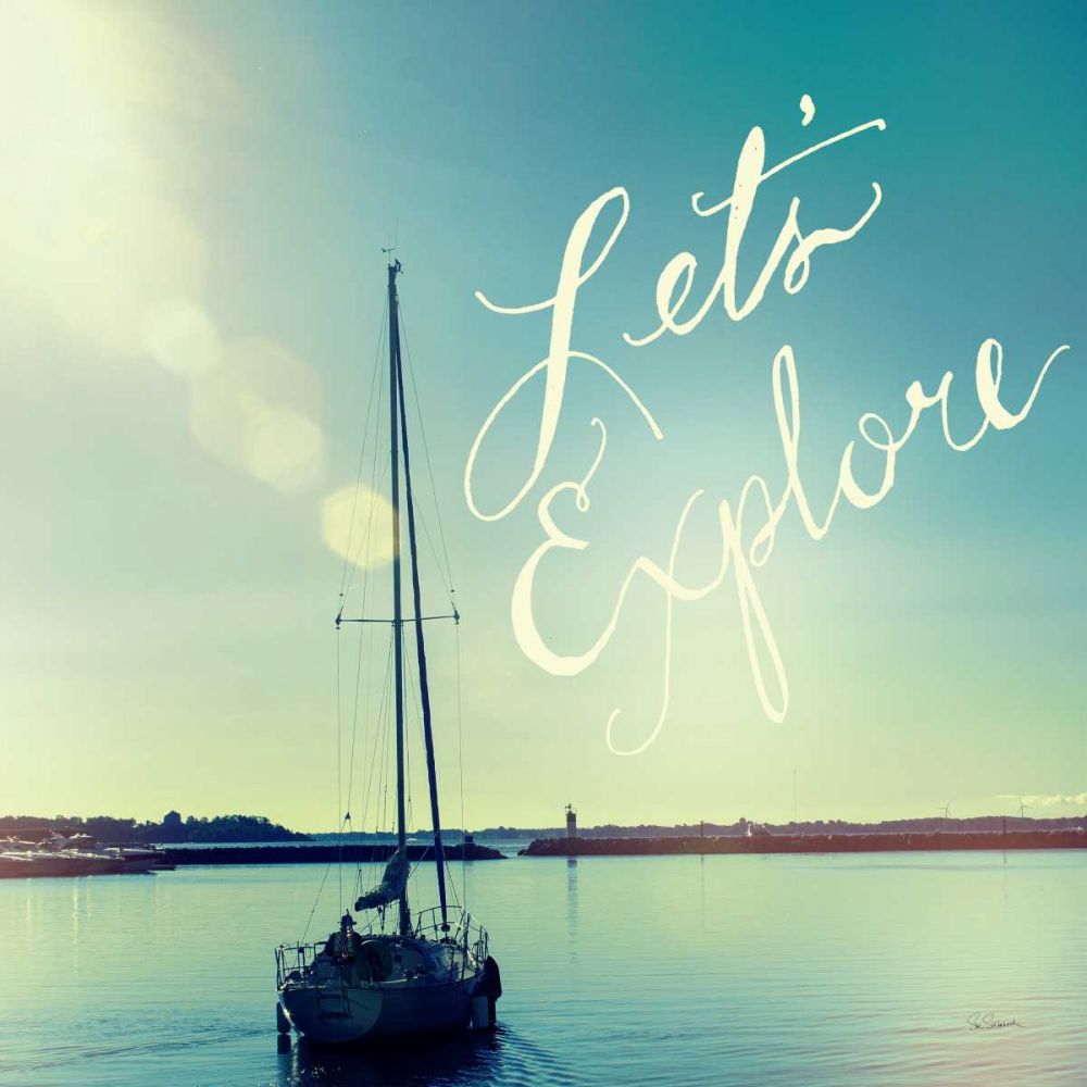 Coastline Sailboat Explore v.2 art print by Sue Schlabach for $57.95 CAD