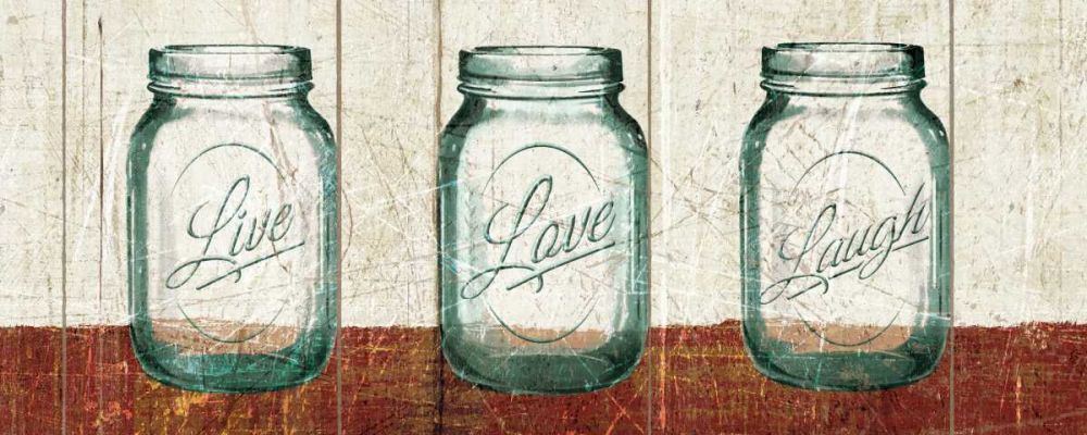 Flea Market Mason Jars Panel II Table art print by Wild Apple Portfolio for $57.95 CAD