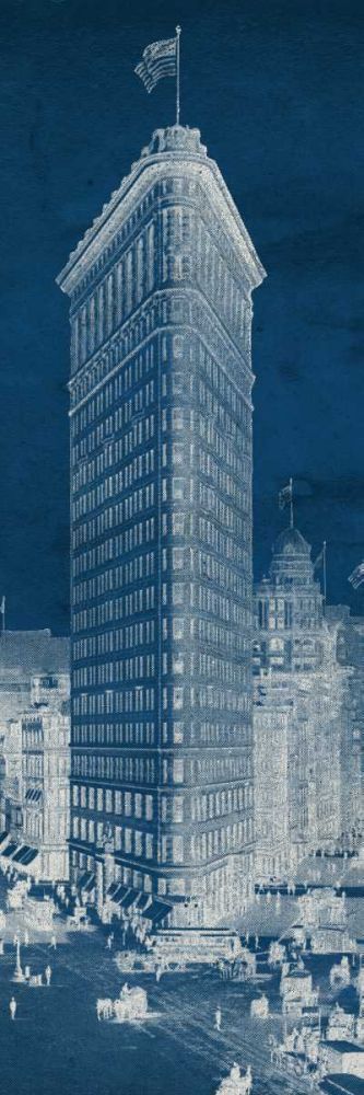 Flat Iron 1909 Blueprint Panel art print by Wild Apple Portfolio for $57.95 CAD
