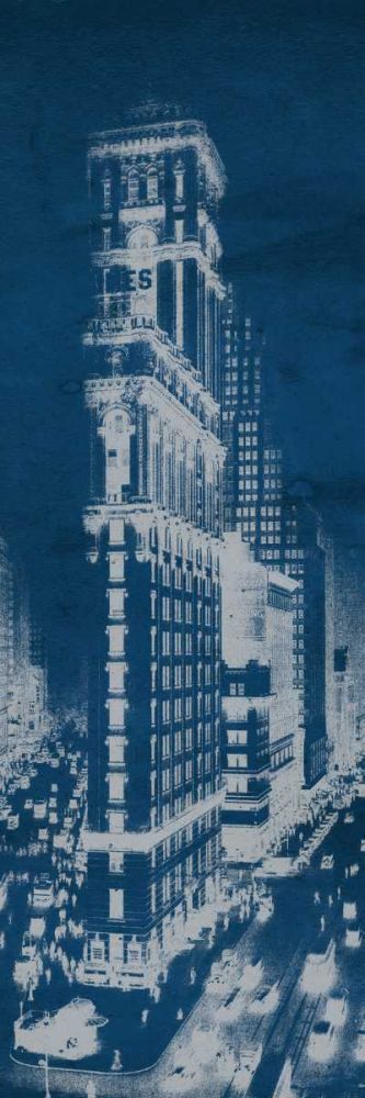 Times Square Postcard Blueprint Panel art print by Wild Apple Portfolio for $57.95 CAD
