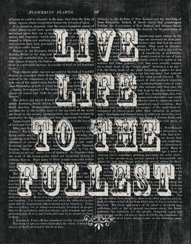 Live Life Floral Chalk art print by Moira Hershey for $57.95 CAD