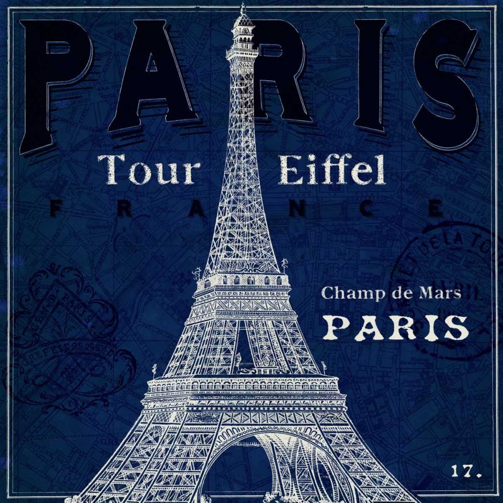 Blueprint Tour Eiffel art print by Sue Schlabach for $57.95 CAD