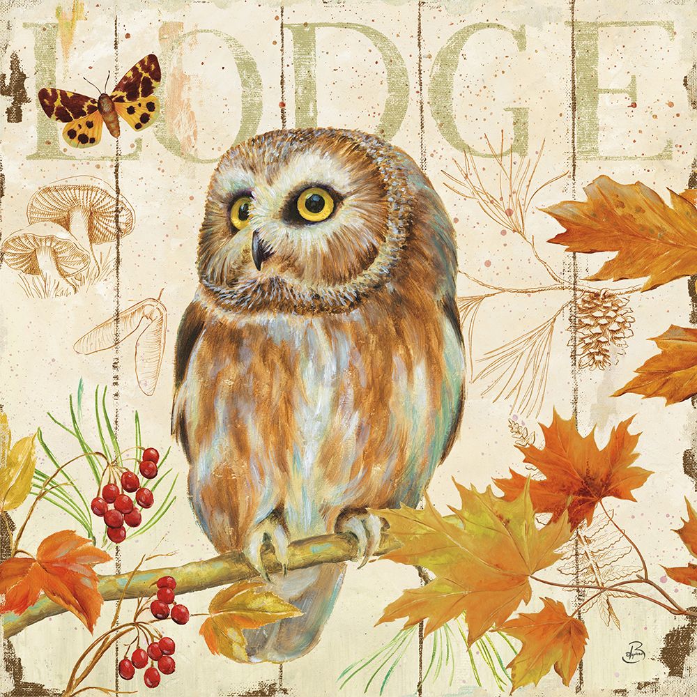 Owl Lodge II art print by Daphne Brissonnet for $57.95 CAD