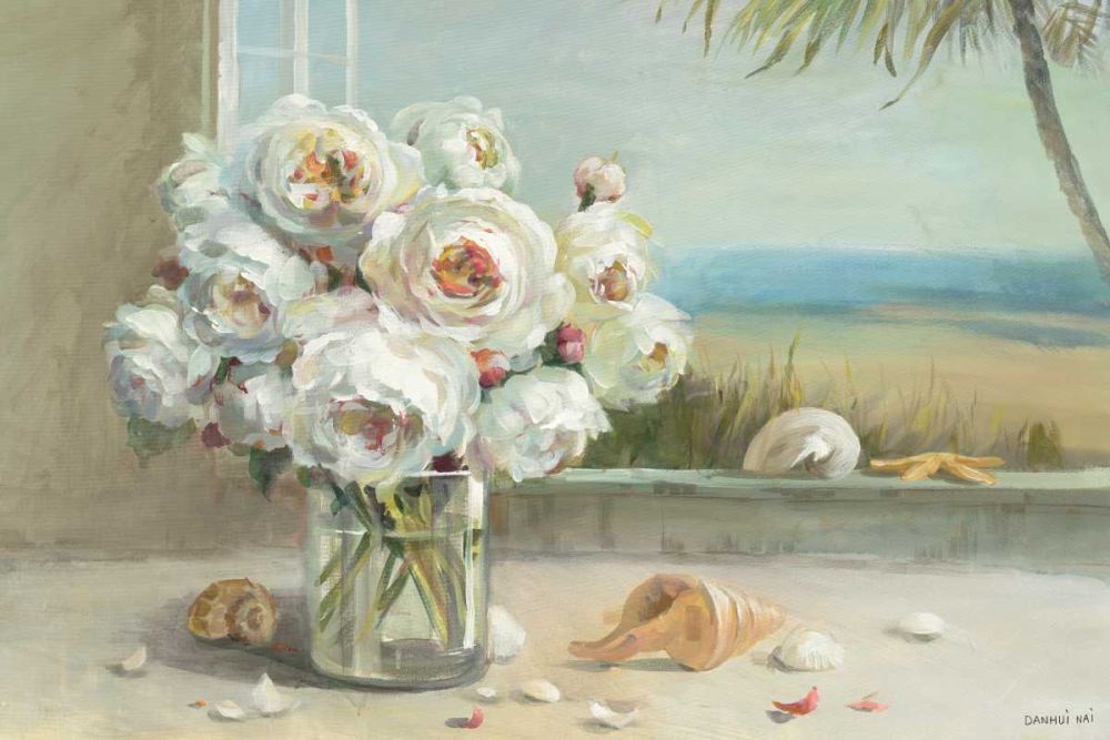 Coastal Roses v.2 art print by Danhui Nai for $57.95 CAD