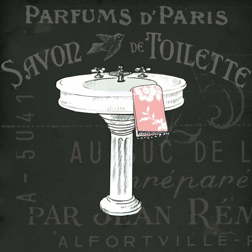 Chalkboard Bath I art print by Sue Schlabach for $57.95 CAD