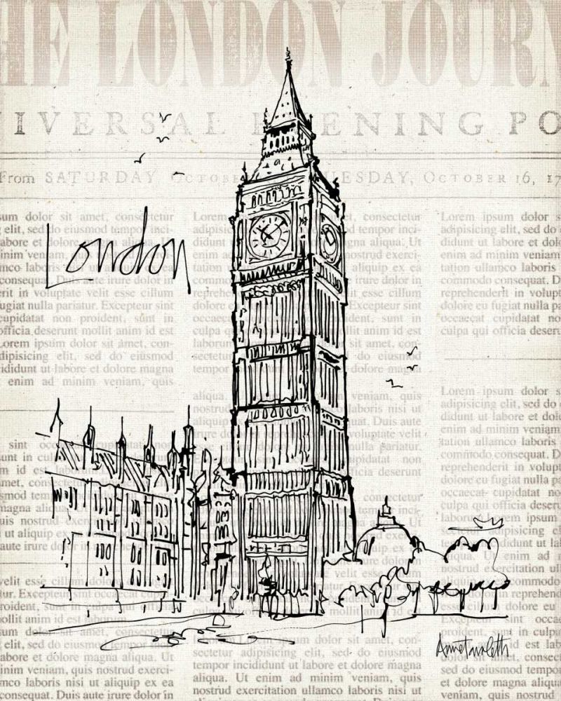 City Sketches II art print by Anne Tavoletti for $57.95 CAD