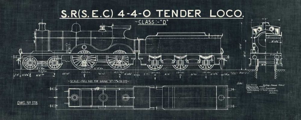 Train Blueprint II Black art print by Wild Apple Portfolio for $57.95 CAD