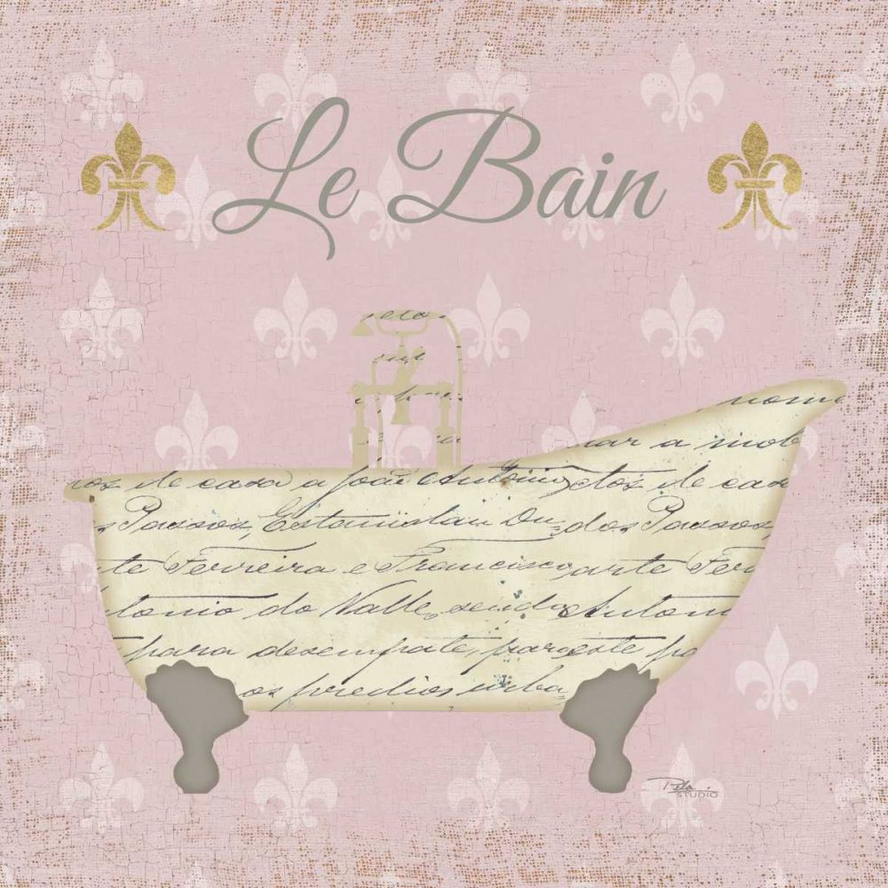 Vintage Bath VI Fleur Pink art print by Pela Studio for $57.95 CAD