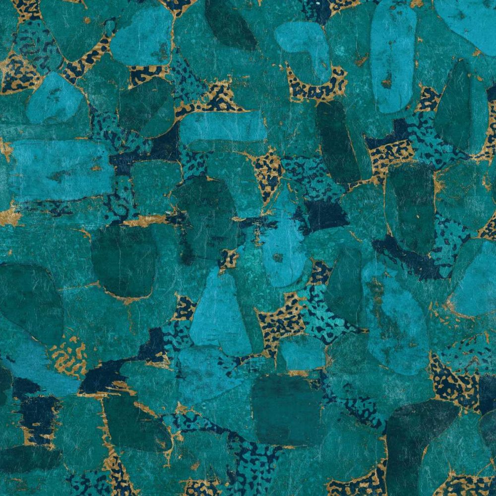 Gilded Stone Turquoise art print by Wild Apple Portfolio for $57.95 CAD