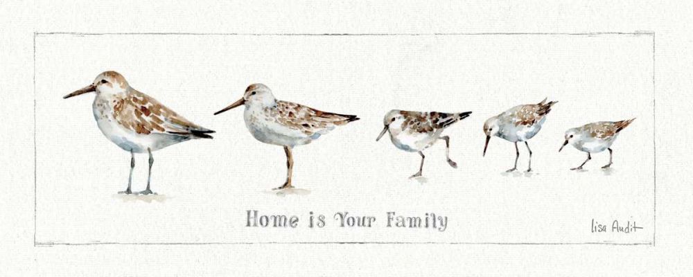 Pebbles and Sandpipers IX art print by Lisa Audit for $57.95 CAD
