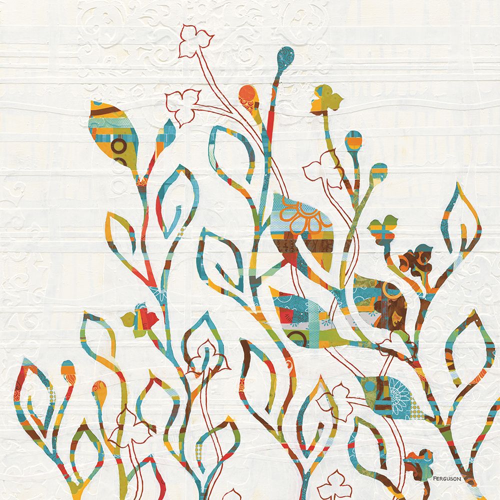 Rainbow Vines with Flowers Spice art print by Kathy Ferguson for $57.95 CAD