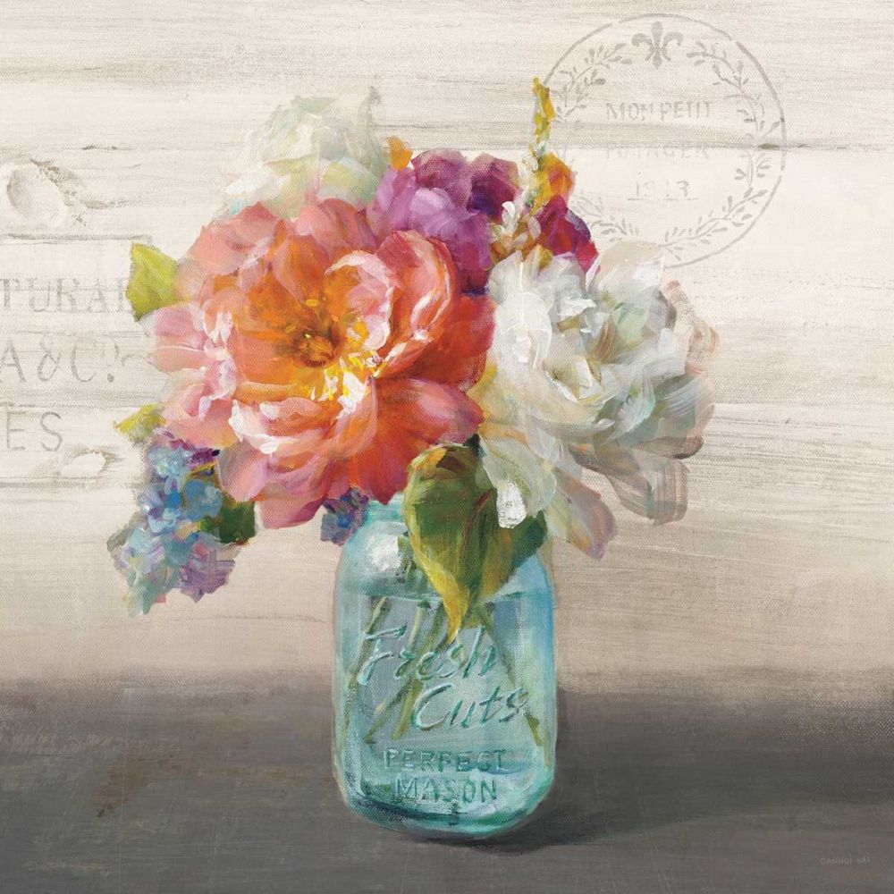 French Cottage Bouquet I art print by Danhui Nai for $57.95 CAD