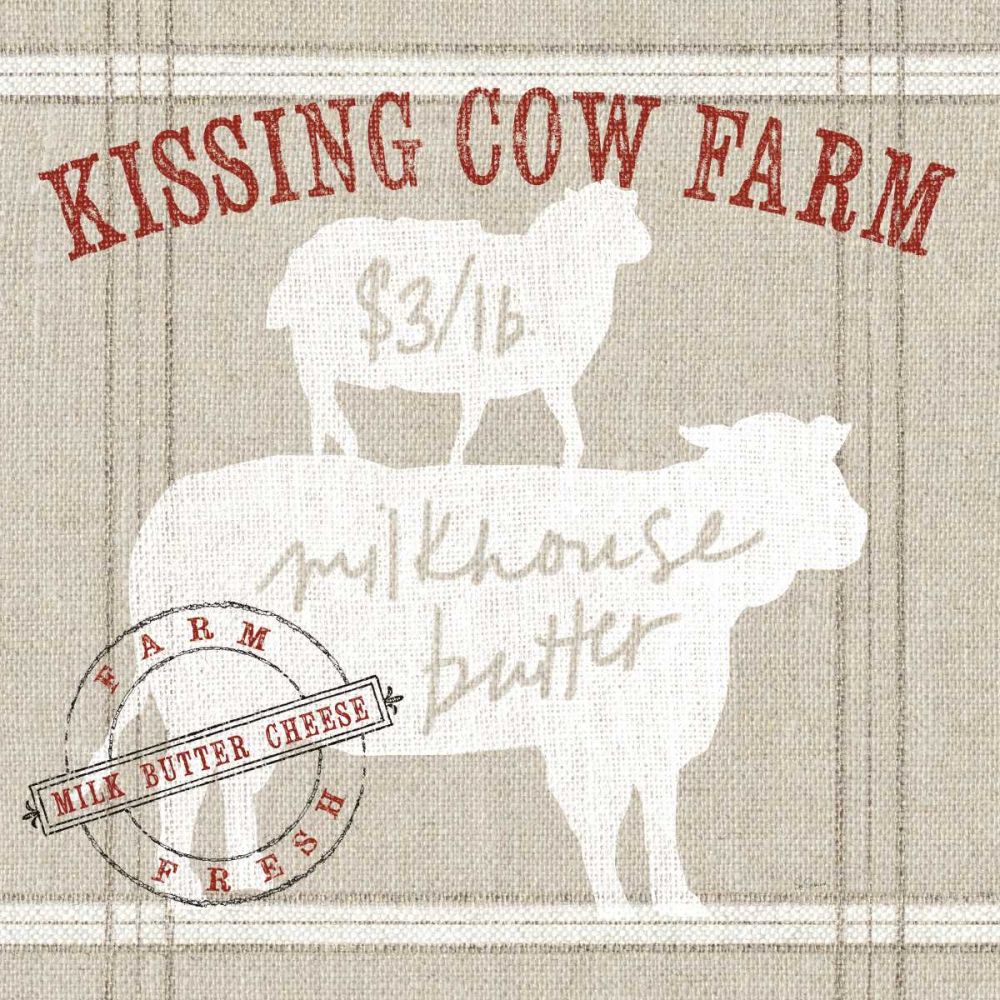 Farm linen cow art print by Sue Schlabach for $57.95 CAD