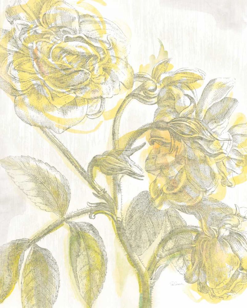 Belle Fleur Yellow I Crop art print by Sue Schlabach for $57.95 CAD