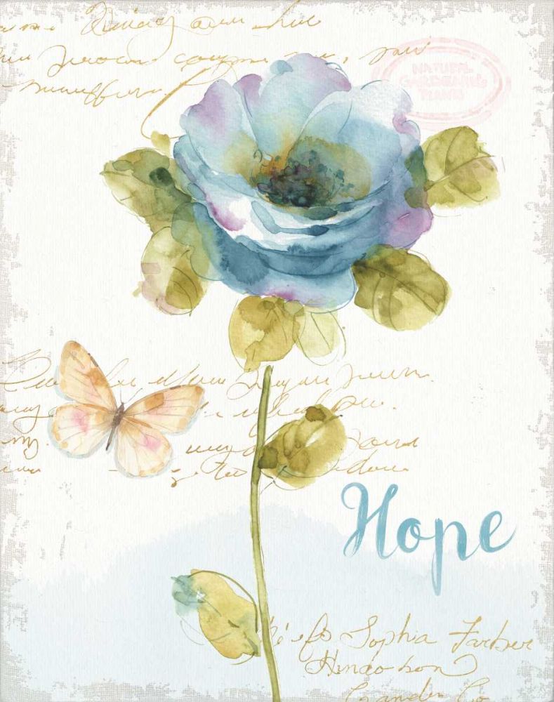 Rainbow Seeds Floral VII Hope art print by Lisa Audit for $57.95 CAD
