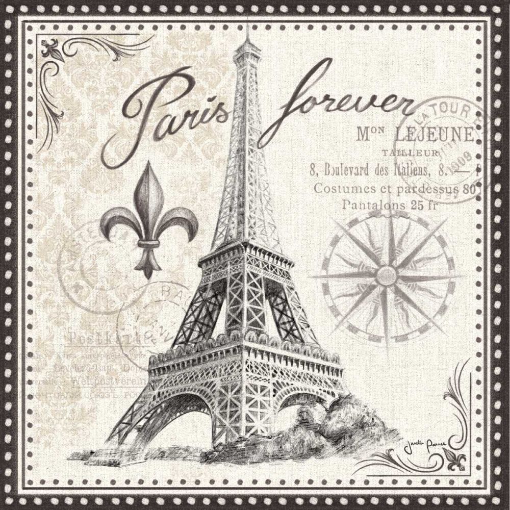 Bonjour Paris III art print by Janelle Penner for $57.95 CAD