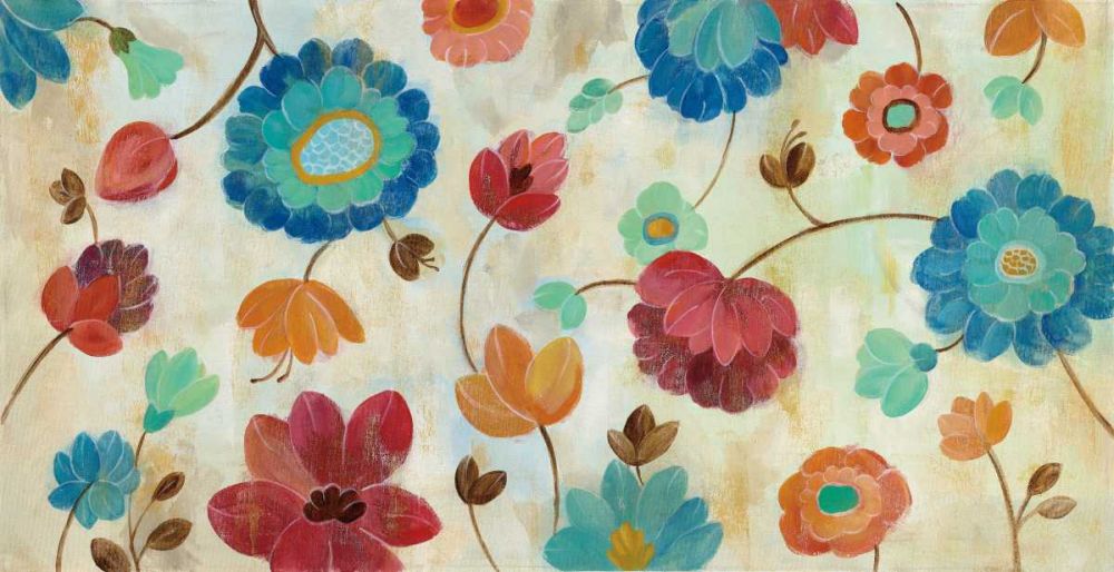Coral and Teal Garden III art print by Silvia Vassileva for $57.95 CAD