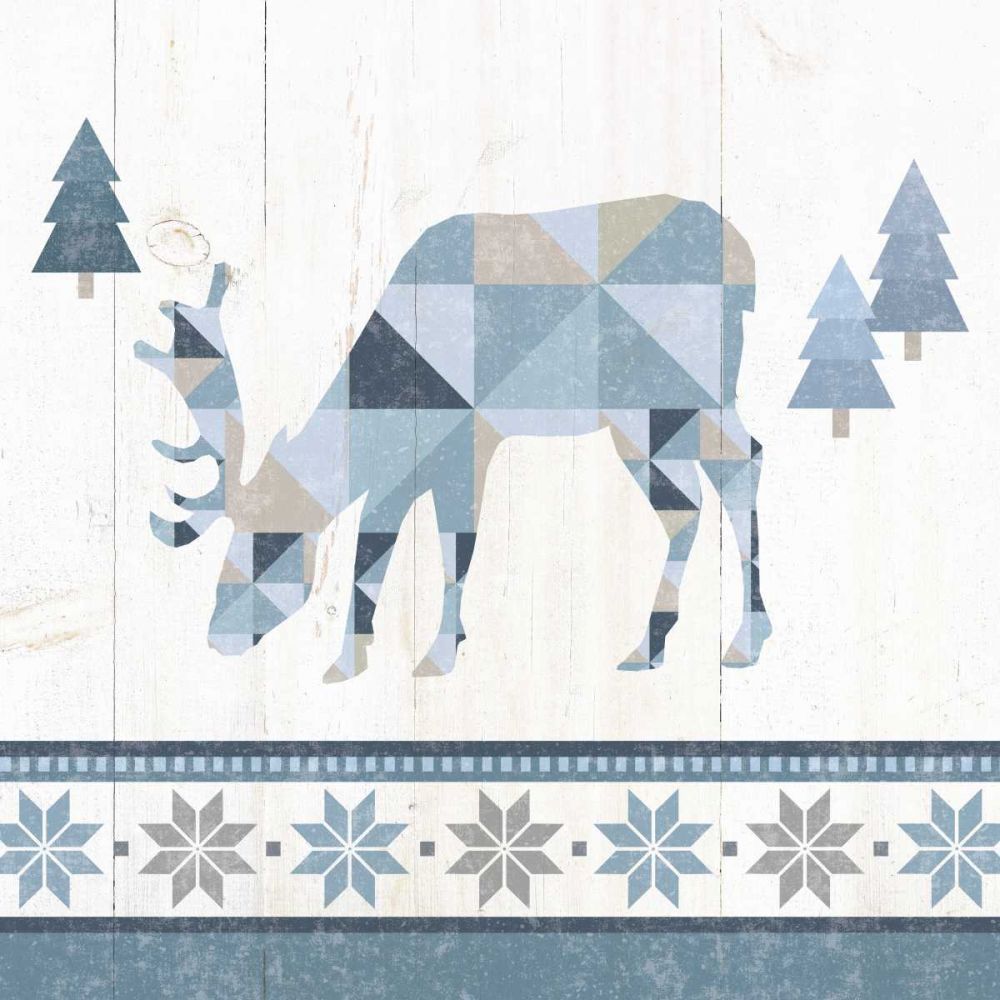 Nordic Geo Lodge Deer II art print by Wild Apple Portfolio for $57.95 CAD