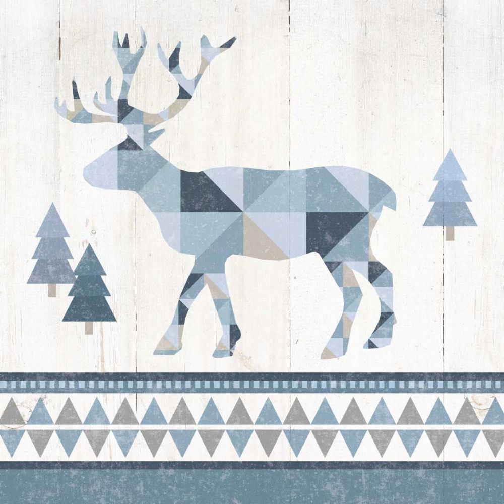Nordic Geo Lodge Deer IV art print by Wild Apple Portfolio for $57.95 CAD