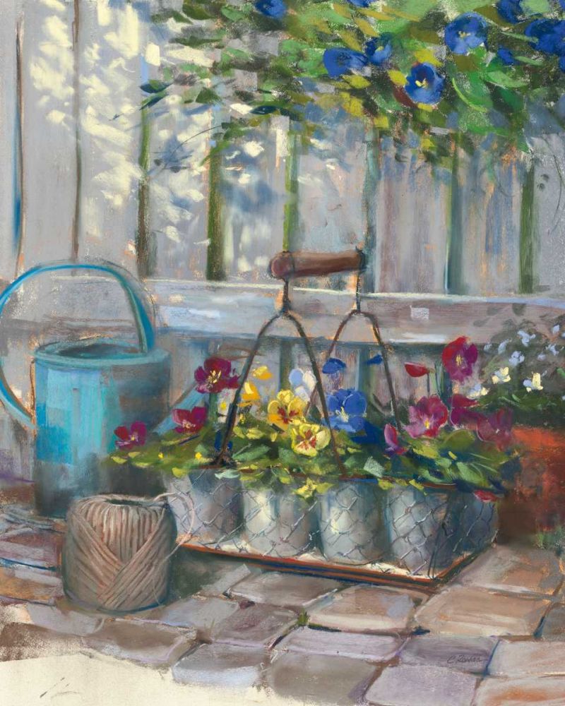 Pansies in Wire Basket art print by Carol Rowan for $57.95 CAD