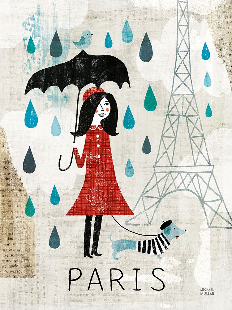 Rainy Day Paris art print by Michael Mullan for $57.95 CAD