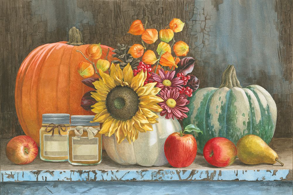 Harvest Bench art print by Beth Grove for $57.95 CAD
