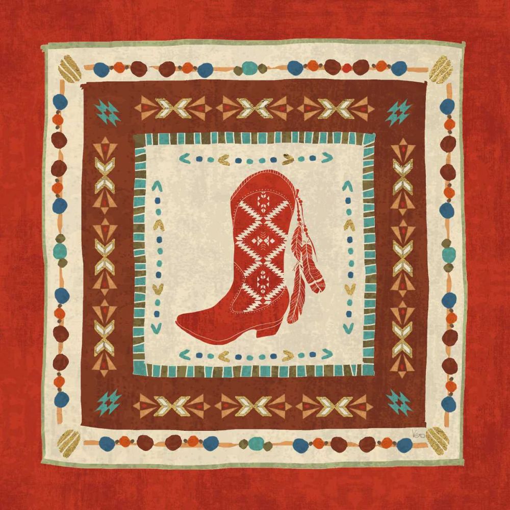 Southwest at Heart Tile II art print by Veronique Charron for $57.95 CAD