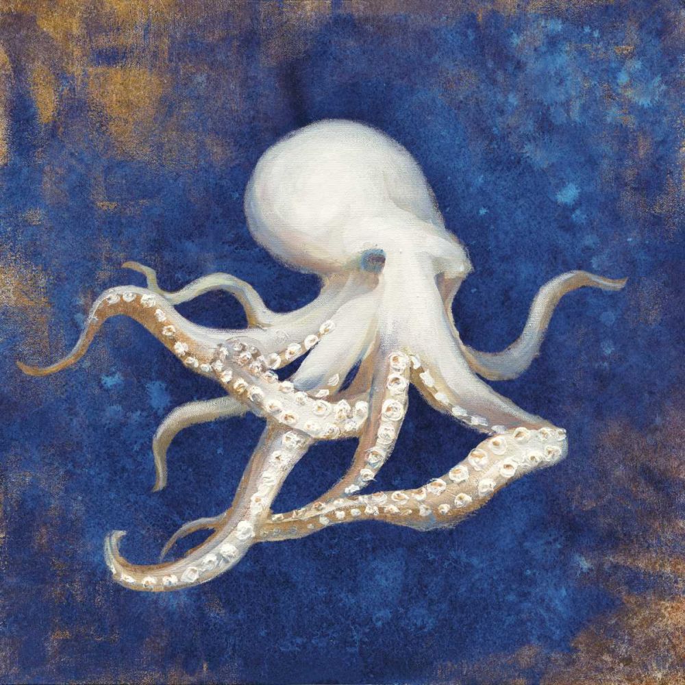Treasures of the Sea Indigo V art print by Danhui Nai for $57.95 CAD
