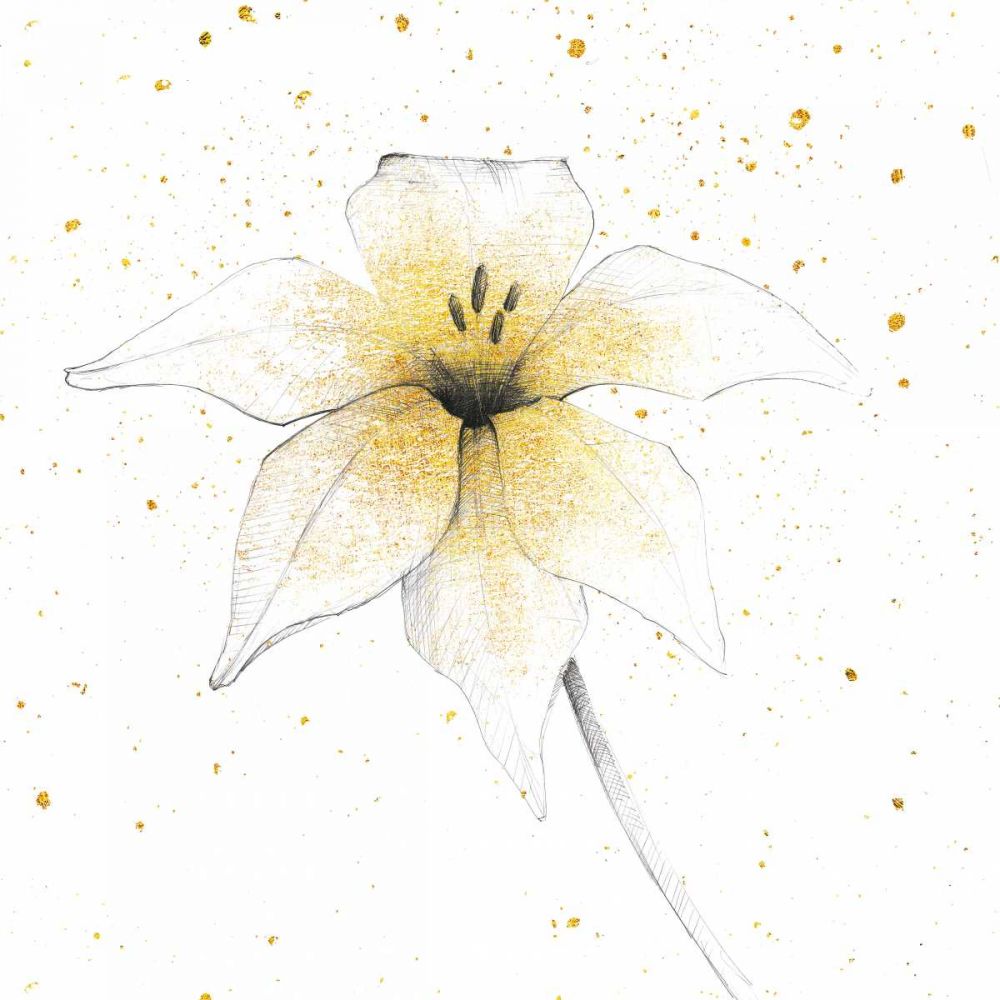 Gilded Graphite Floral V art print by Avery Tillmon for $57.95 CAD
