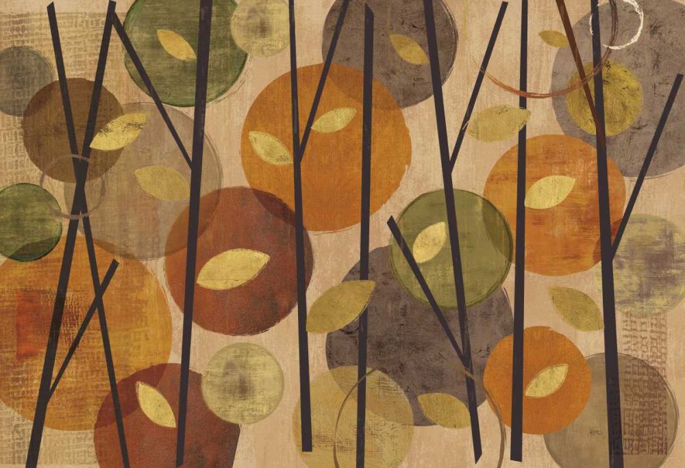 Modern Forest Circles Metallic art print by Veronique Charron for $57.95 CAD