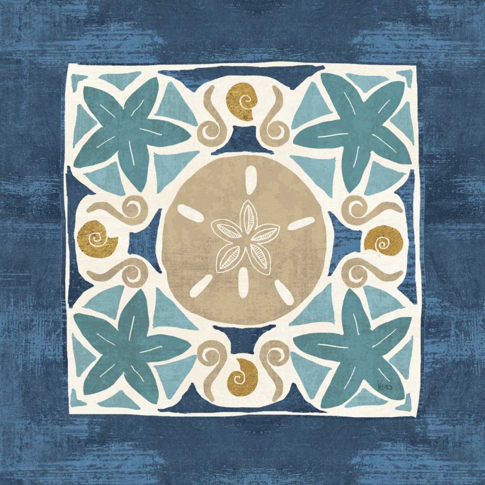 Undersea Blue Tile I art print by Veronique Charron for $57.95 CAD