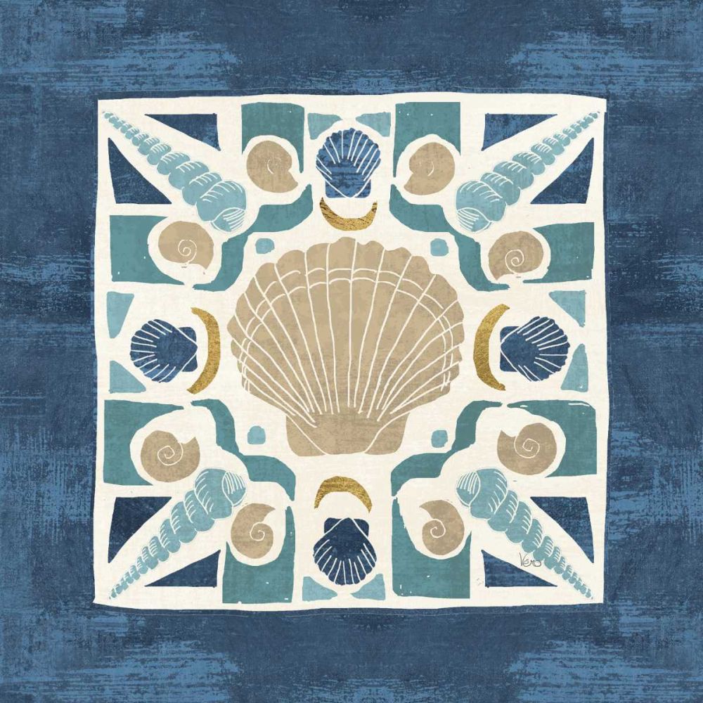 Undersea Blue Tile II art print by Veronique Charron for $57.95 CAD