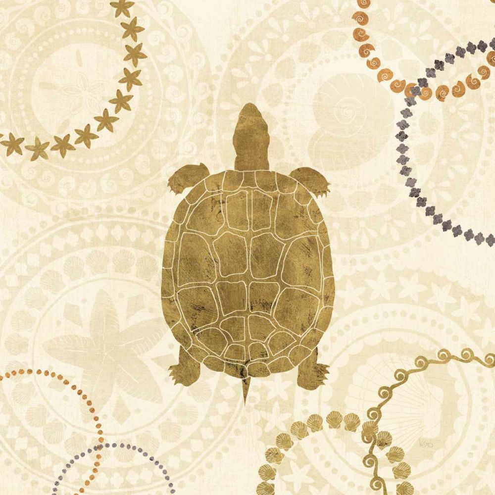Undersea Gold IV art print by Veronique Charron for $57.95 CAD