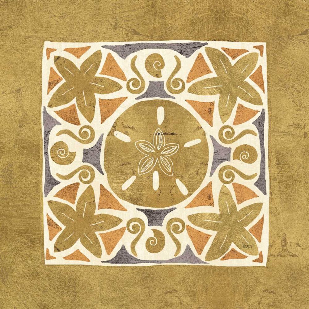 Undersea Gold Tile I art print by Veronique Charron for $57.95 CAD