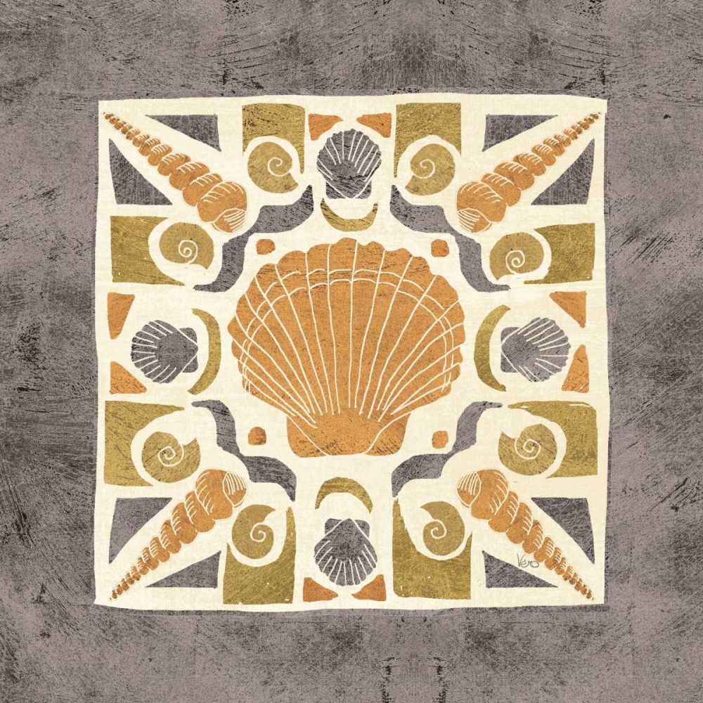 Undersea Gold Tile II art print by Veronique Charron for $57.95 CAD