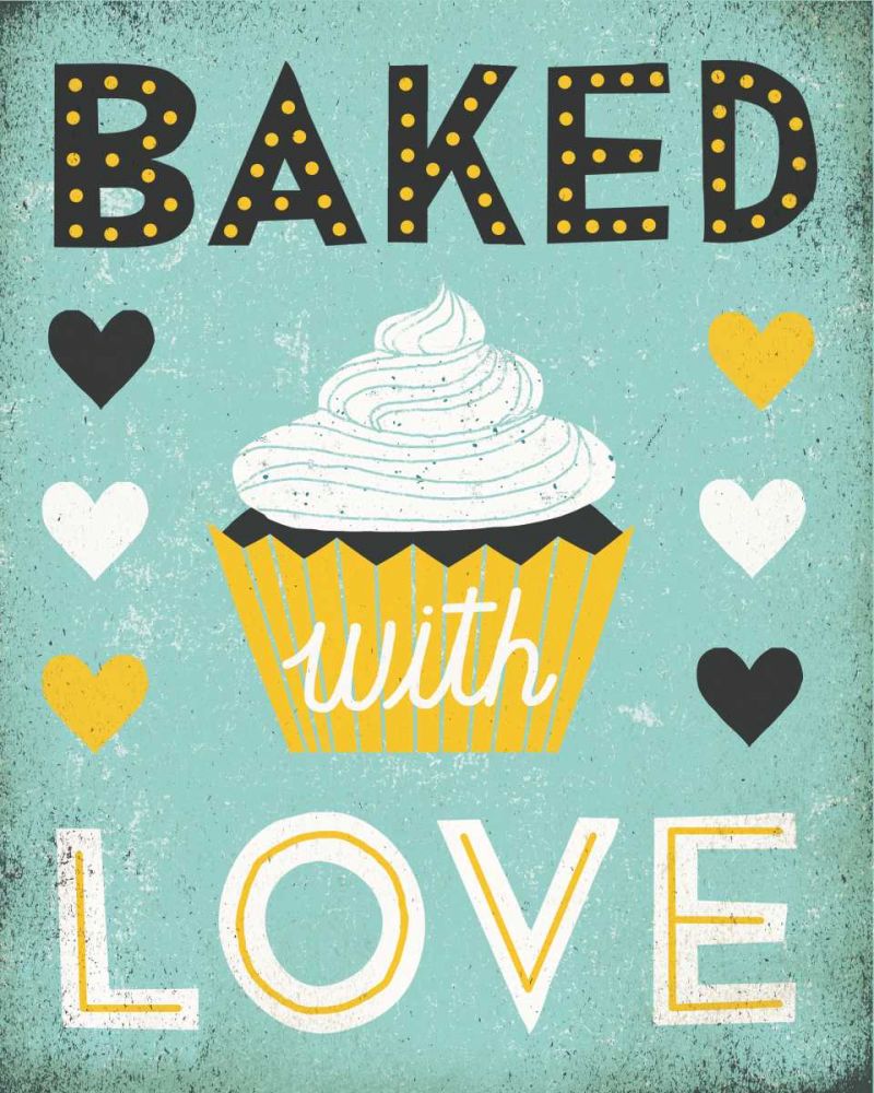 Retro Diner Baked with Love art print by Michael Mullan for $57.95 CAD