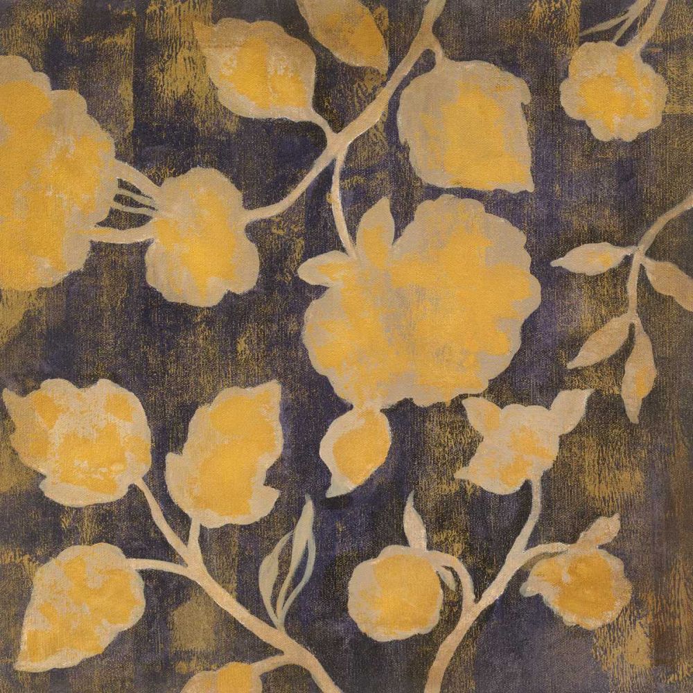 Indigo and Gold Silhouettes I art print by Silvia Vassileva for $57.95 CAD