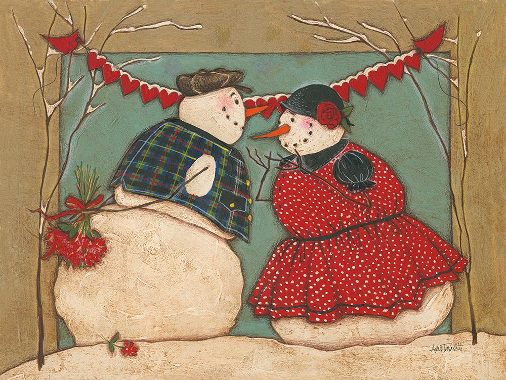 Seasonal Snowman II art print by Anne Tavoletti for $57.95 CAD