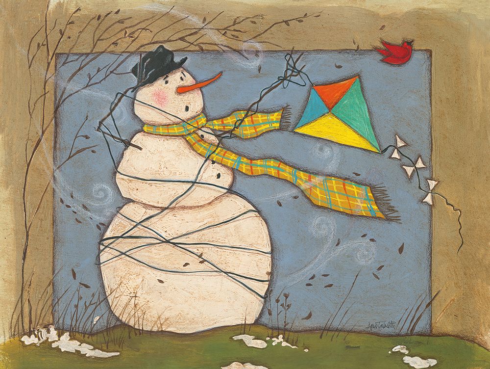 Seasonal Snowman III art print by Anne Tavoletti for $57.95 CAD
