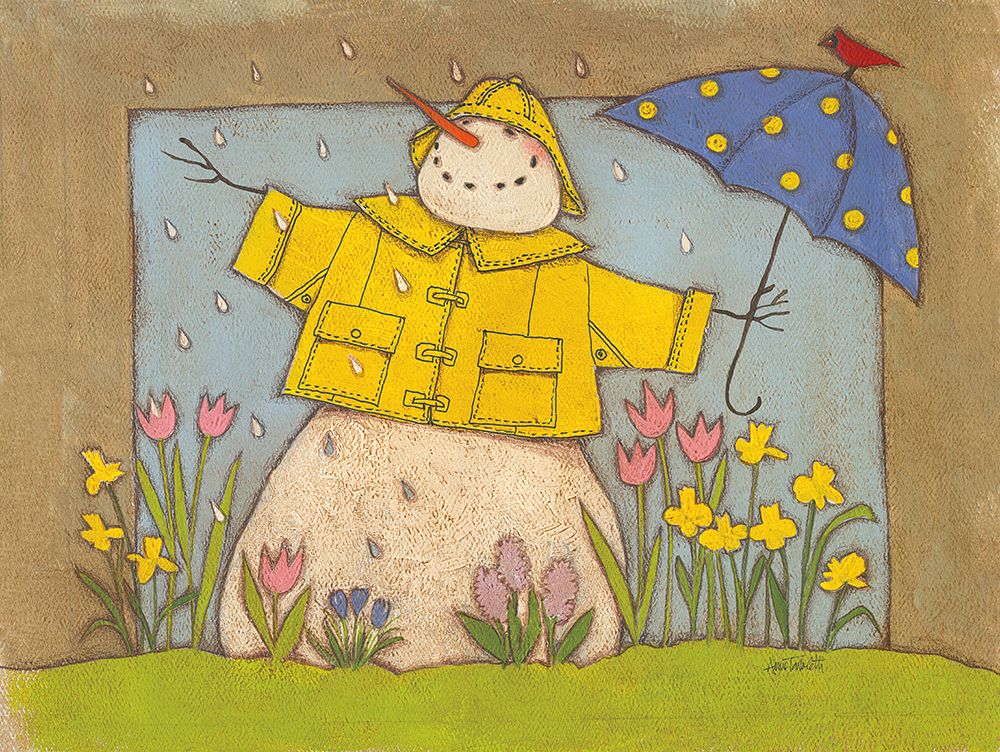 Seasonal Snowman IV art print by Anne Tavoletti for $57.95 CAD