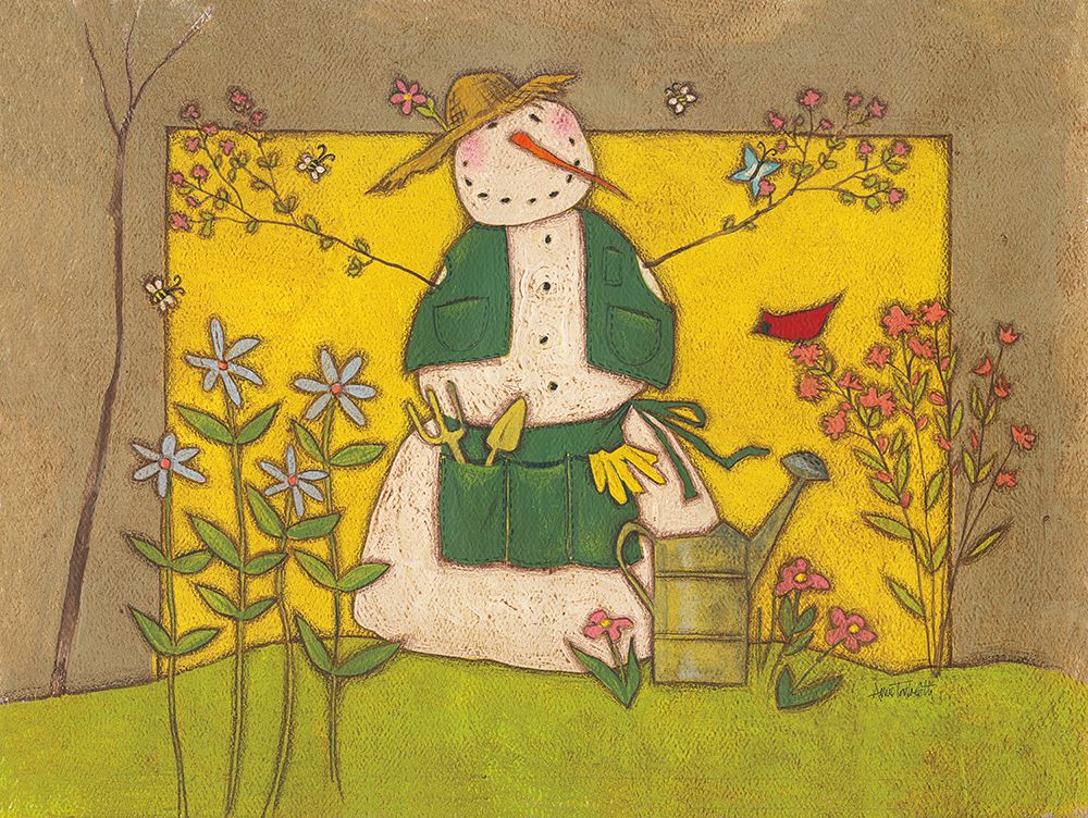 Seasonal Snowman V art print by Anne Tavoletti for $57.95 CAD