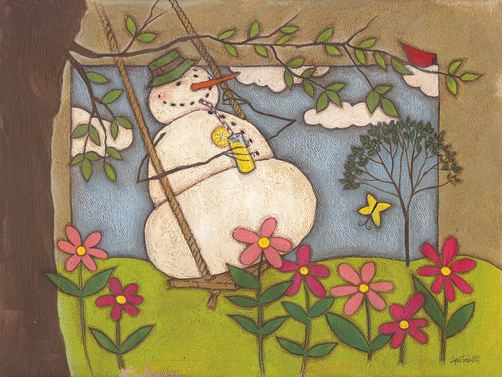 Seasonal Snowman VI art print by Anne Tavoletti for $57.95 CAD