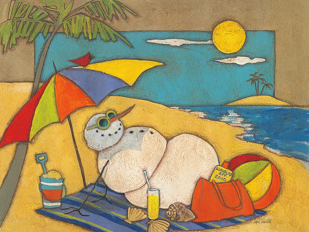 Seasonal Snowman VIII art print by Anne Tavoletti for $57.95 CAD