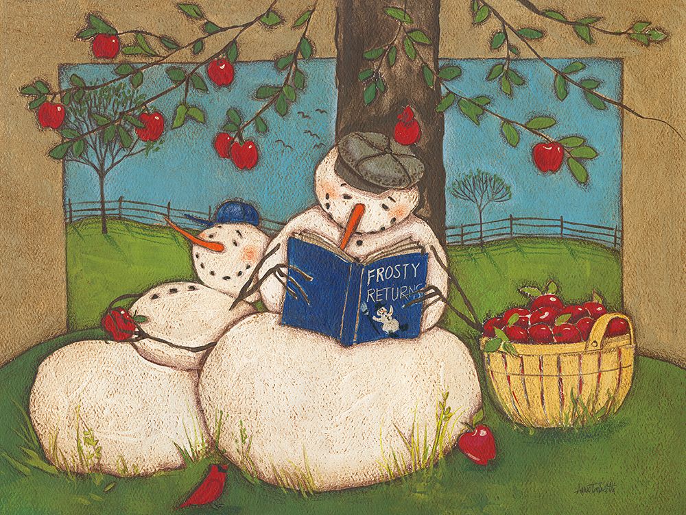 Seasonal Snowman IX art print by Anne Tavoletti for $57.95 CAD